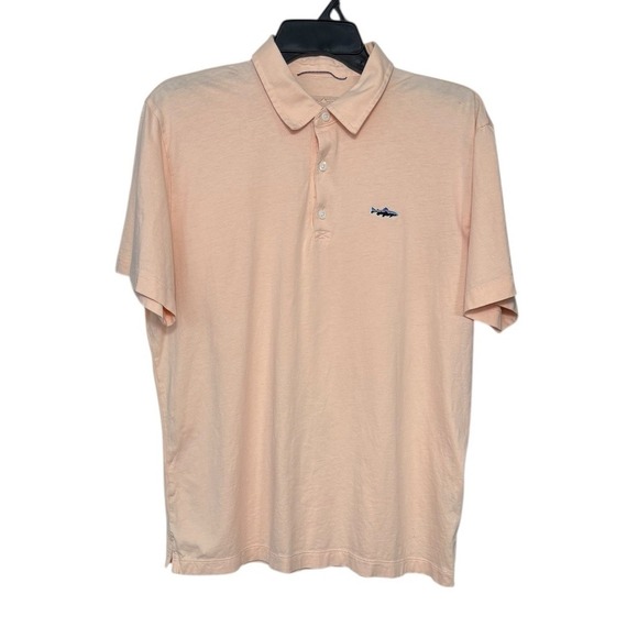 Patagonia Other - Patagonia Worn Wear Trout Fitz Roy Peach Men's‎ Polo Size M Organic Cotton Fish